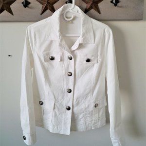 White APPLESEEDS Cargo Canvas Jacket Size Womens Medium